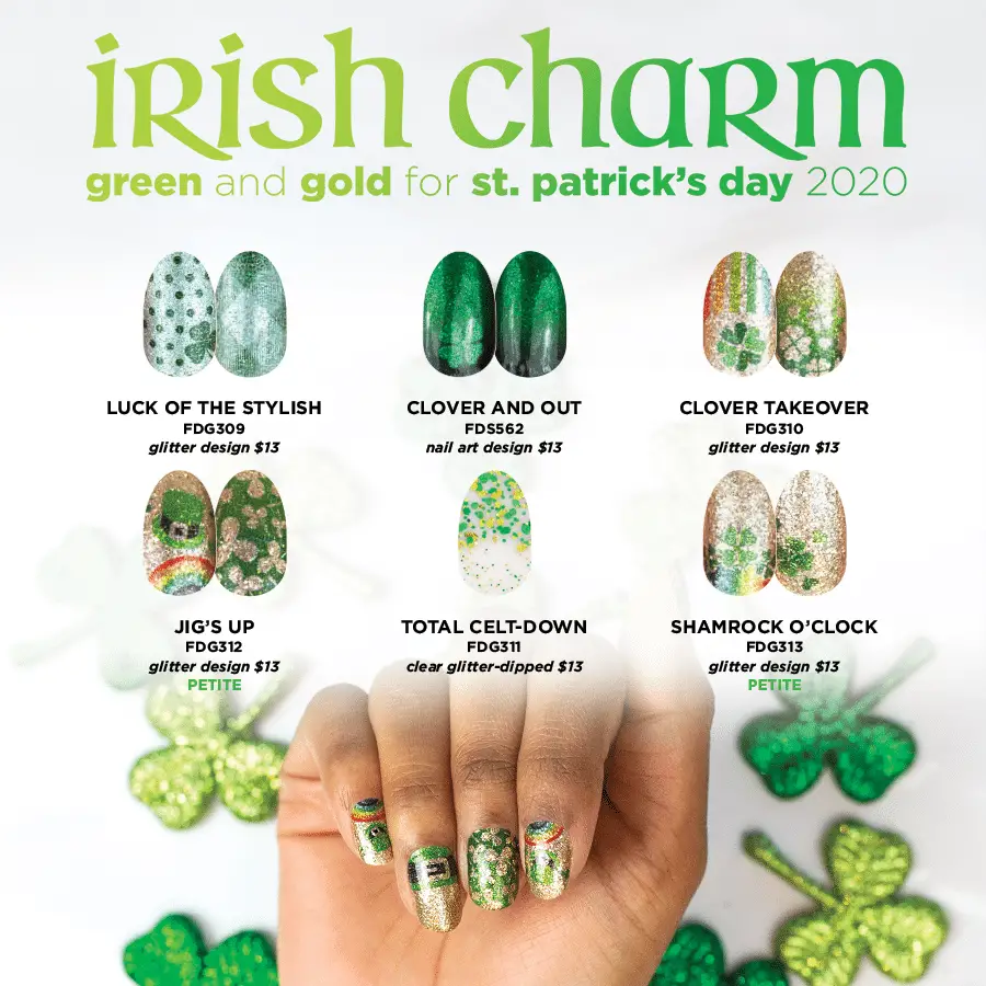 Graphic of the entire collection to be Irish with Color Street