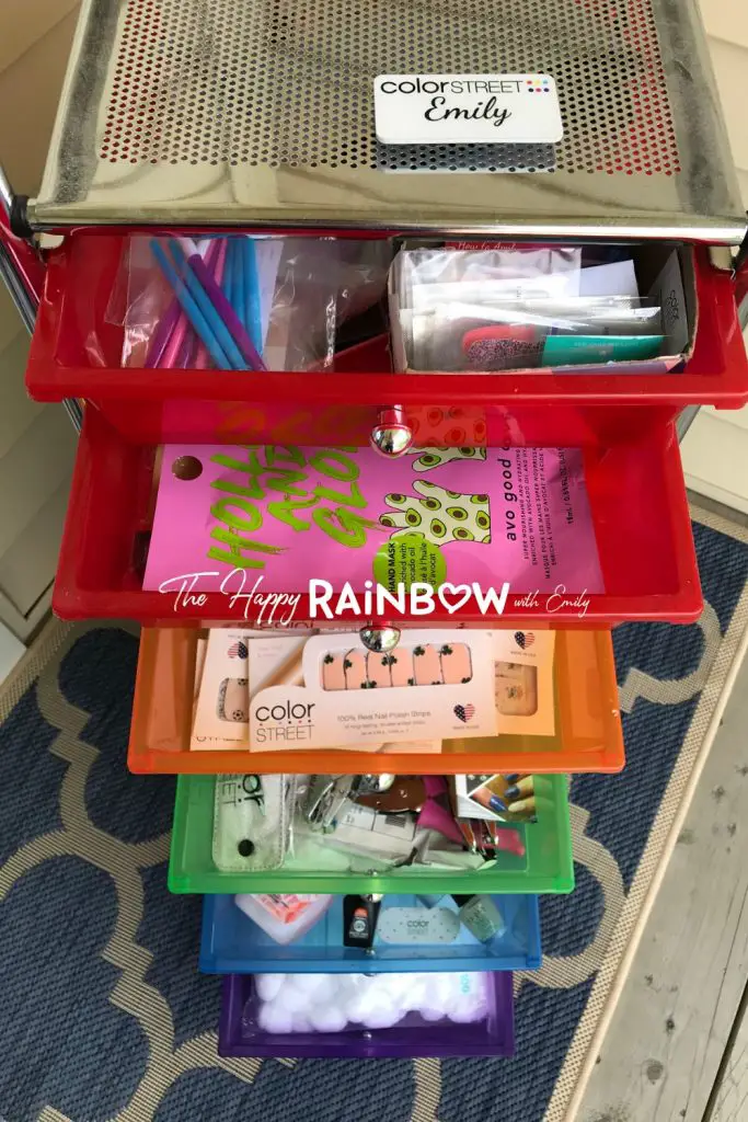 Color Street organization example with a large multidrawer organizer
