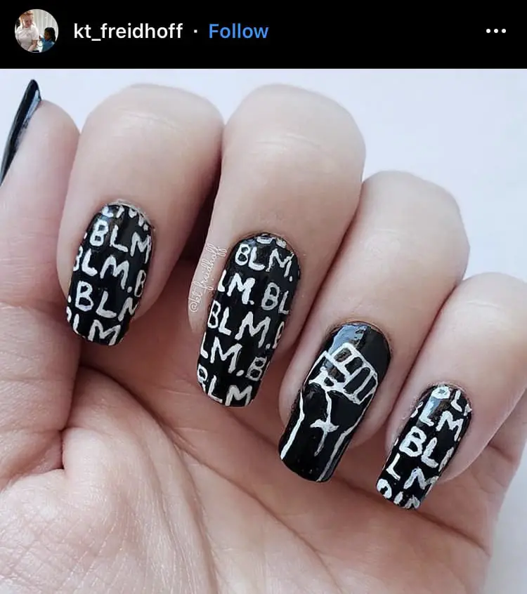 Photo of fist black lives matter nail art