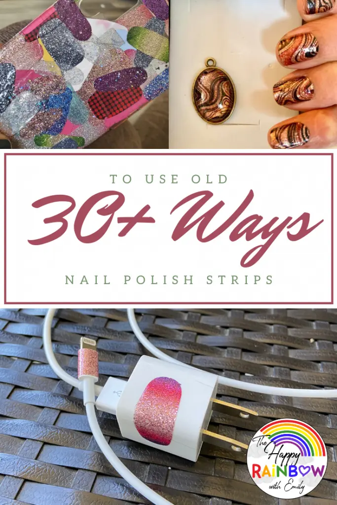Intro graphic for how to use old nail polish strips