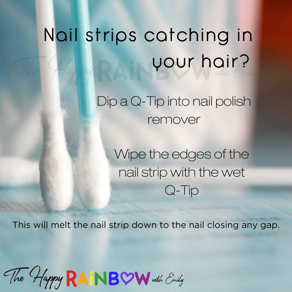 Tip to fix the problem of hair catching under Color Street nail polish strips