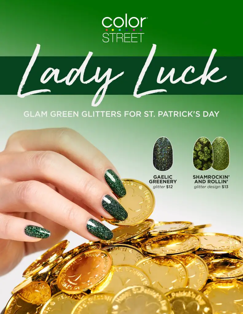 Color Street St. Patrick's Day collection 2021 flyer