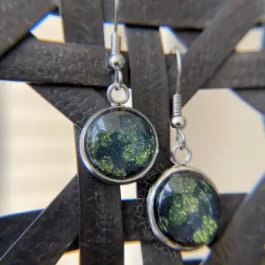 Earrings made from dried out Color Street strips