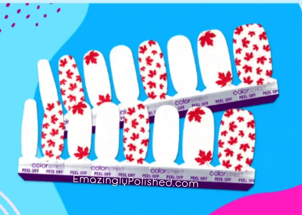 Color Street Canada launch exclusive maple leaf nail polish strips