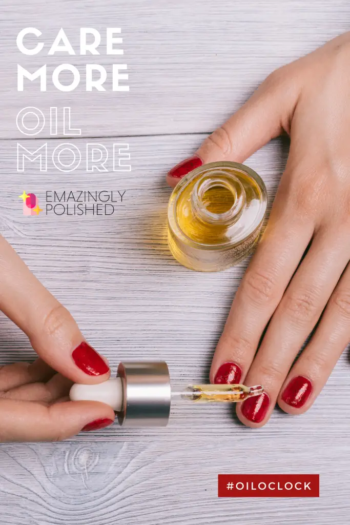 Use cuticle oil daily to care for your cuticles