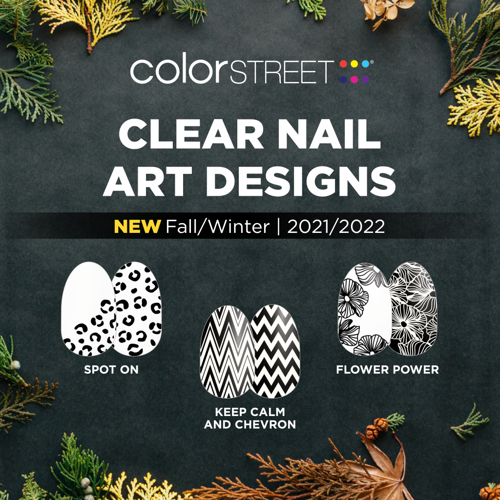 Photo of clear nail art designs for Color Street Fall launch 2021