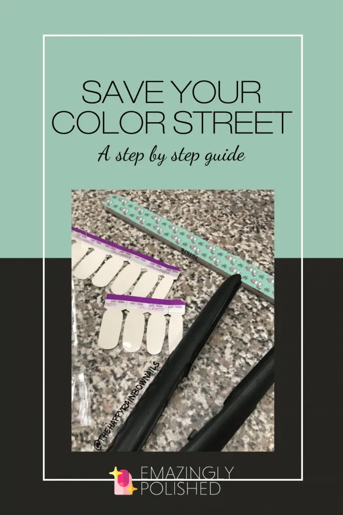 Pinterest image for how to save extra Color Street strips