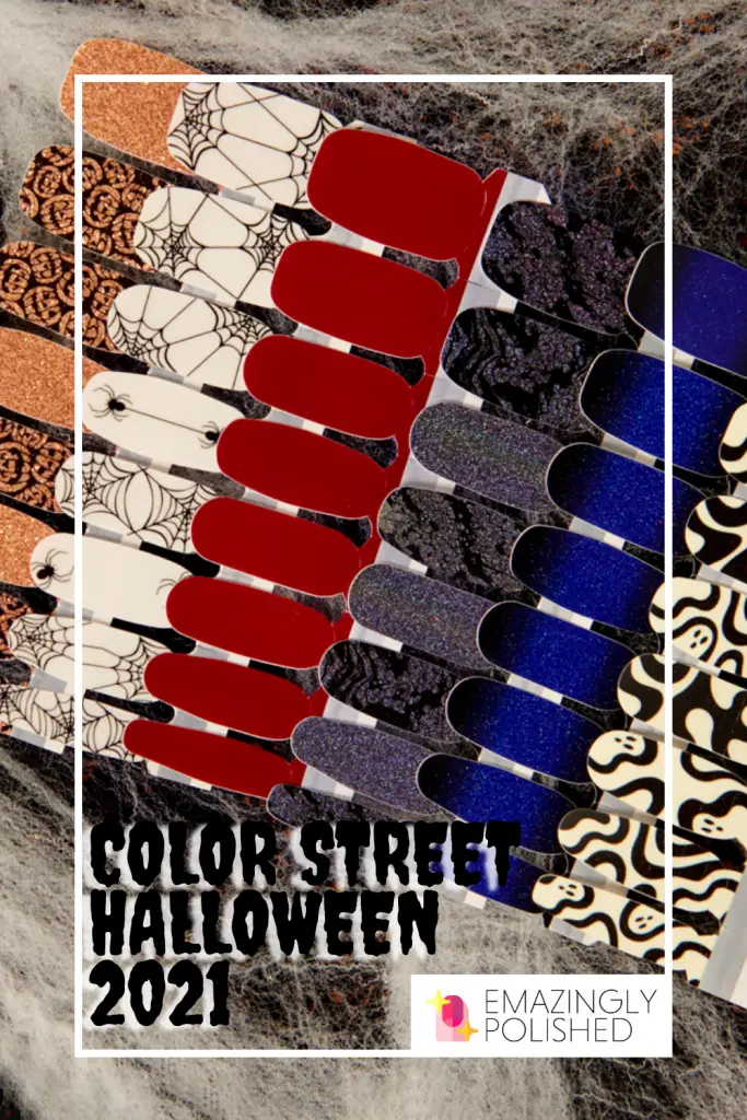 Color Street Halloween 2021 launch photo with all the designs